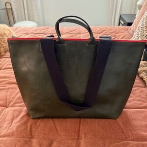 Clare V Le Zip Sac in Loden (green)